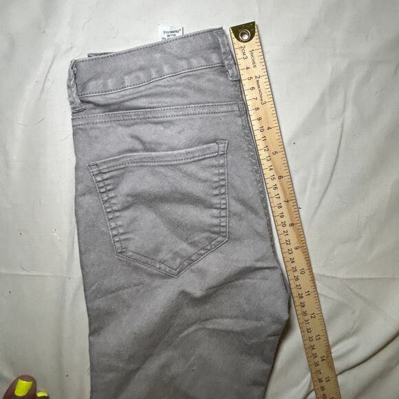 Zara Basic Moto Style Ankle Zip Grey Skinny Jeans Size 2 - Picture 7 of 9